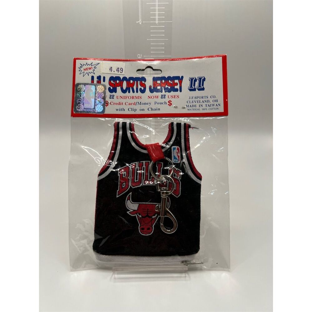 Chicago Bulls Key Chain Coin Pouch Purse Red NBA Basketball Fan Gift
